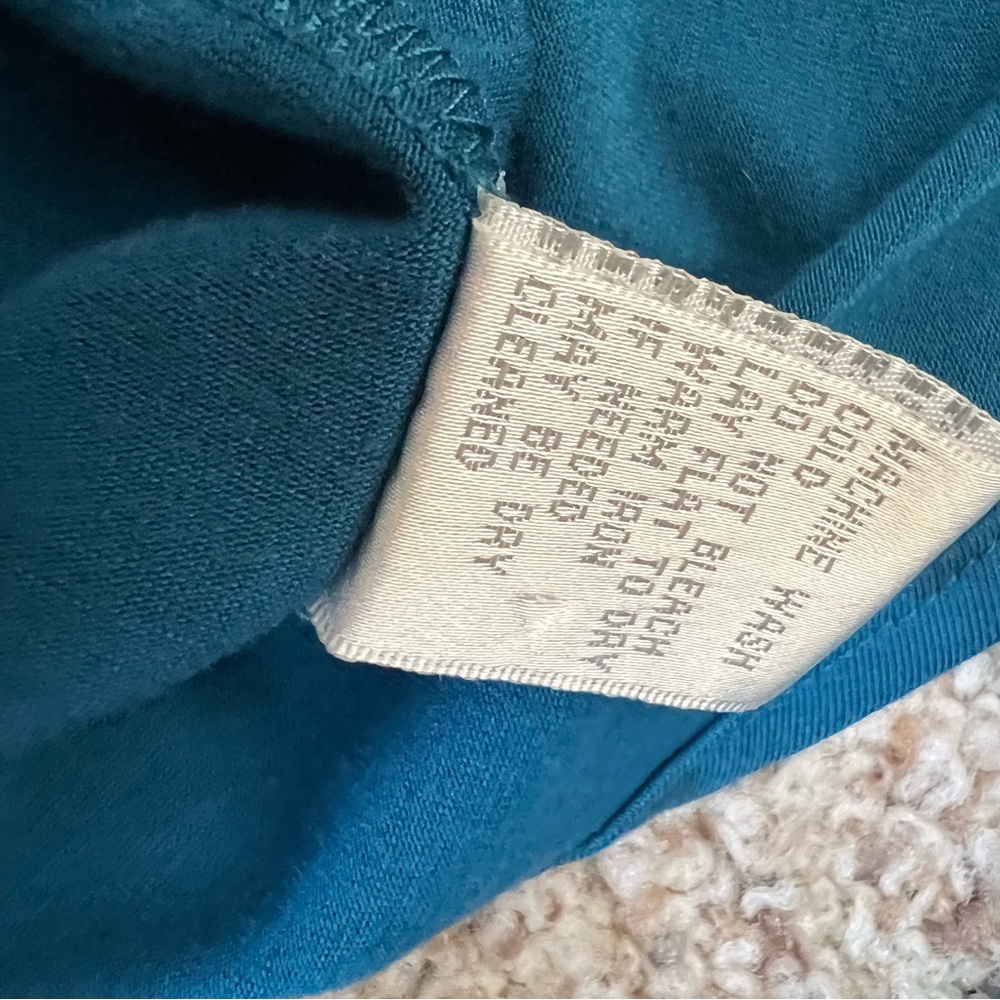 Soft Surroundings Blue Button Front Knit Tunic Top Lagenlook L Coastal Grandma - Picture 6 of 6